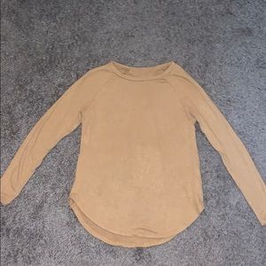 Long sleeve yellow sweater top